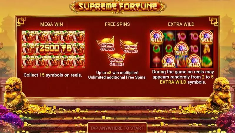 Supreme Fortune Slots Booongo Free Spins