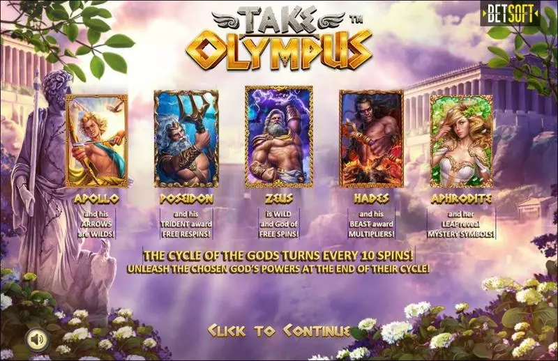 Take Olympus Slots BetSoft Free Spins