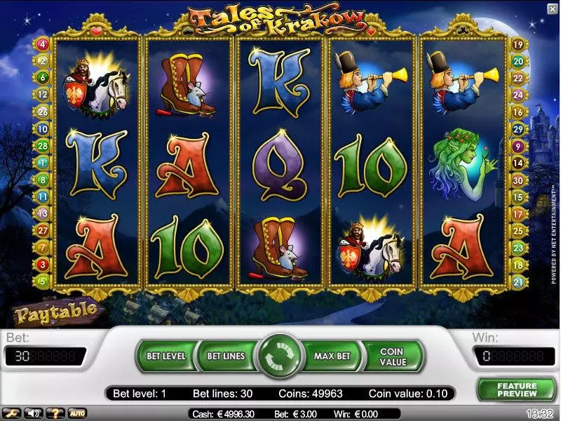 Tales of Krakow Slots NetEnt Free Spins
