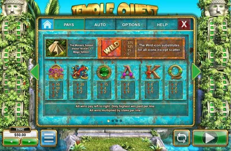 Temple Quest Spinfinity Slots Big Time Gaming Free Spins
