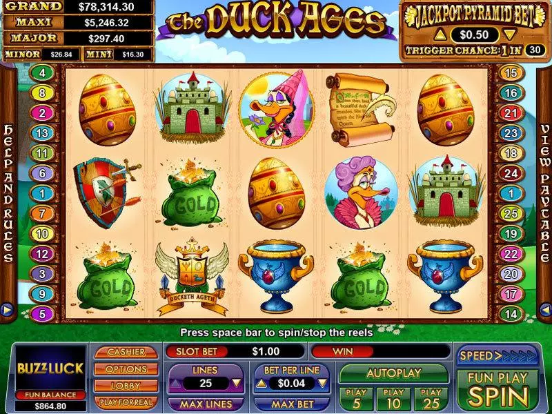 The Duck Ages Slots NuWorks Jackpot bonus game