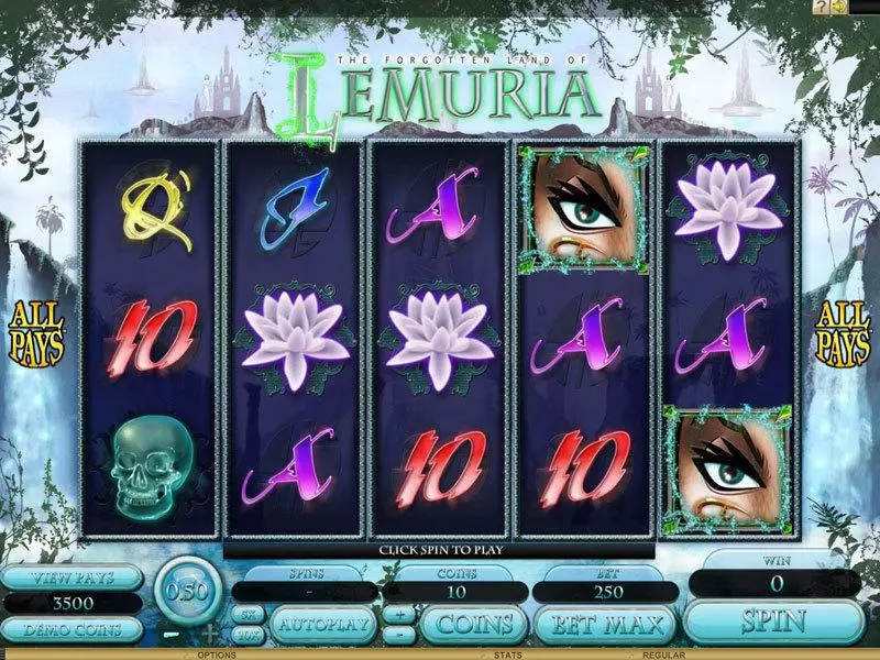 The Forgotten Land of Lemuria Slots Genesis Second Screen Game