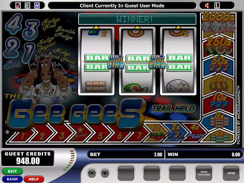 The Gee Gees Slots Microgaming Second Screen Game