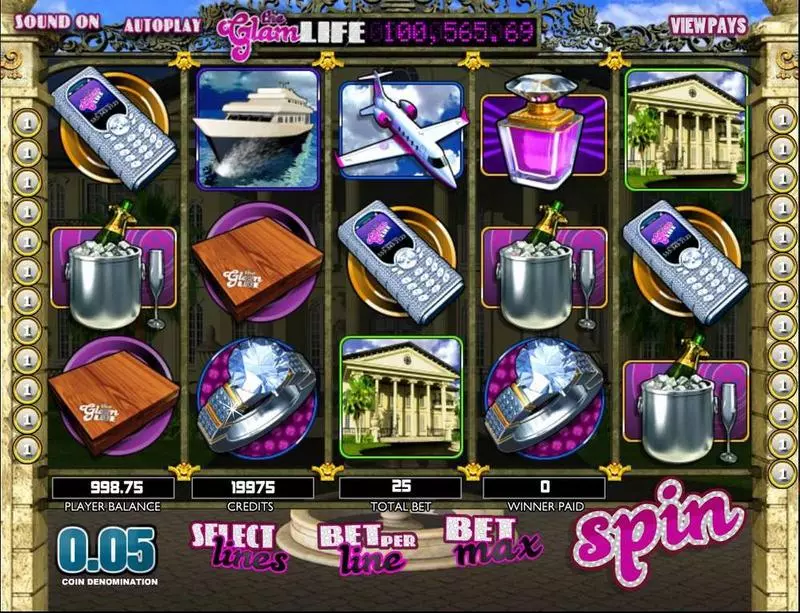 The Glam Life Slots BetSoft Free Spins