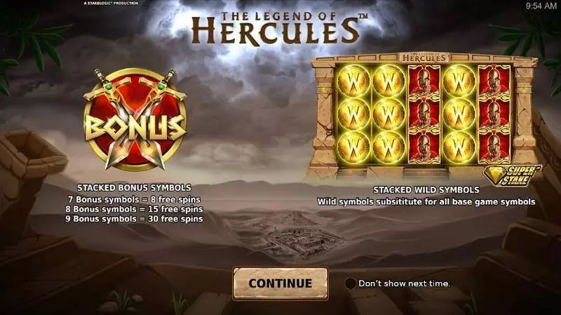 The Legend of Hercules Slots StakeLogic Free Spins