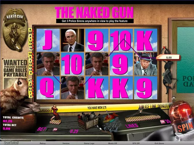 The Naked Gun Slots bwin.party Second Screen Game