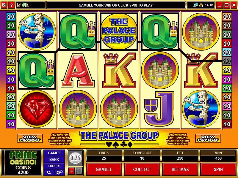 The Palace Group Slots Microgaming Free Spins