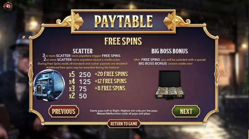 The Slotfather Part ll Slots BetSoft Free Spins