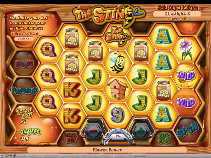 The Sting Slots bwin.party Jackpot bonus game