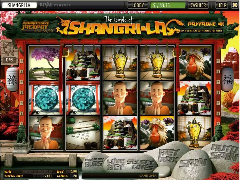 The Temple of Shangri-La Slots Sheriff Gaming Second Screen Game