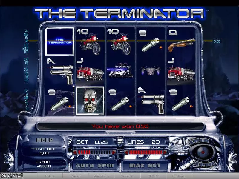 The Terminator Slots bwin.party Free Spins