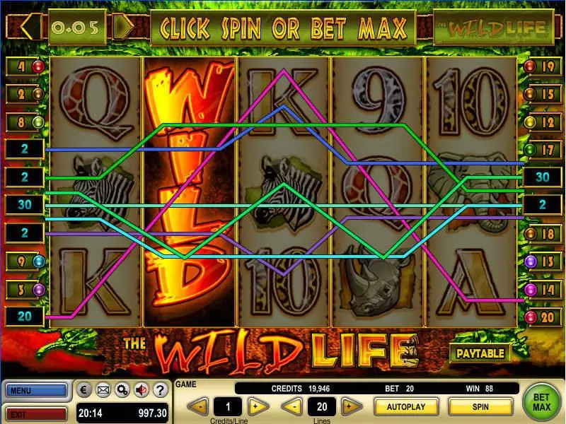 The Wild Life Slots GTECH Free Spins