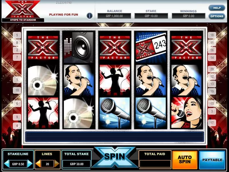 The X Factor Slots PlayTech Free Spins
