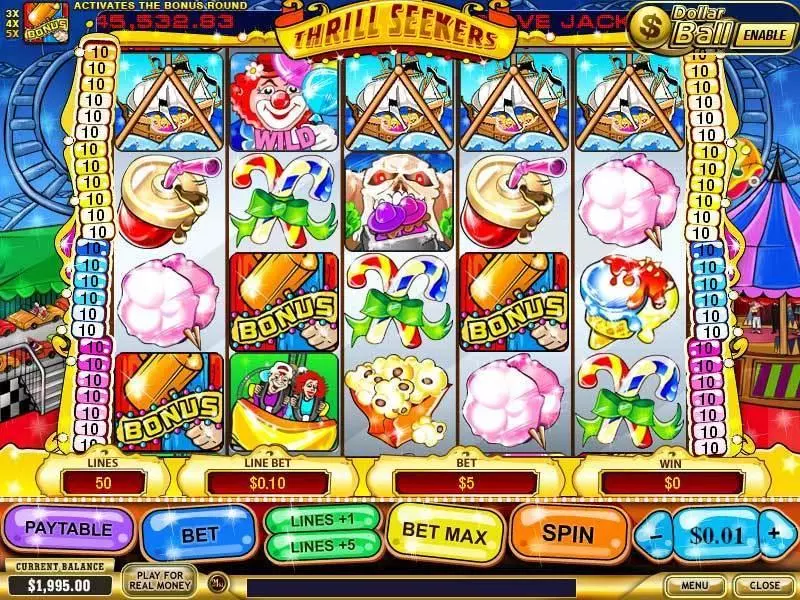 Thrill Seekers Slots PlayTech Free Spins