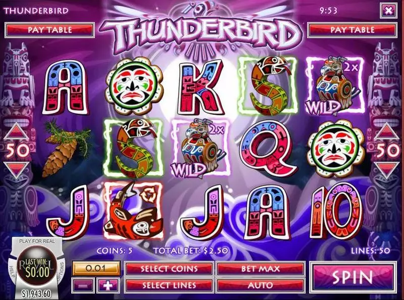Thunderbird Slots Rival Free Spins