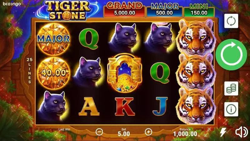 Tiger Stone Slots Booongo Free Spins
