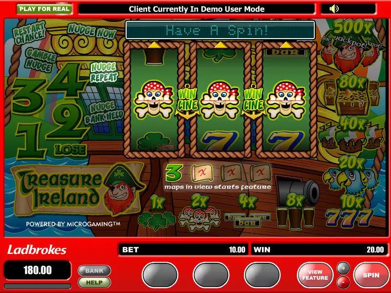 Treasure Ireland Slots Microgaming Second Screen Game