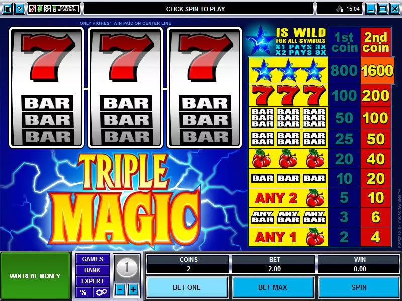 Triple Magic Mini Slots Microgaming 