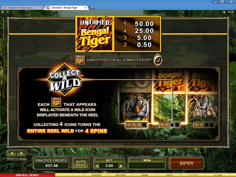 Untamed - Bengal Tiger Slots MicrogamingQuickFire Free Spins