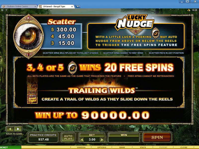 Untamed - Bengal Tiger Slots MicrogamingQuickFire Free Spins