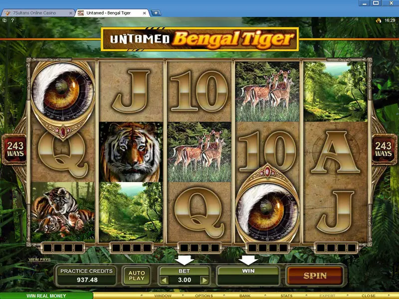Untamed - Bengal Tiger Slots MicrogamingQuickFire Free Spins