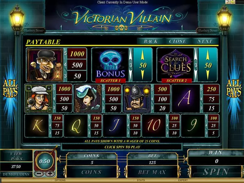 Victorian Villain Slots Genesis Free Spins