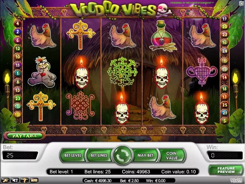 Voodoo Vibes Slots NetEnt Free Spins