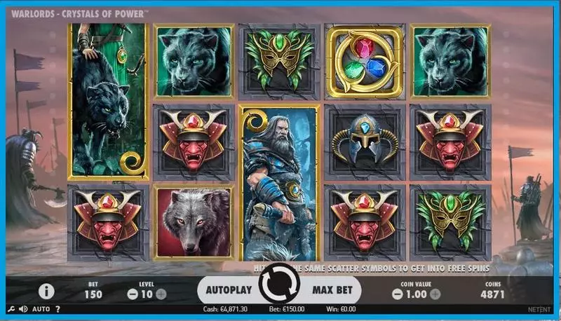 Warlords: Crystals of Power Slots NetEnt Free Spins