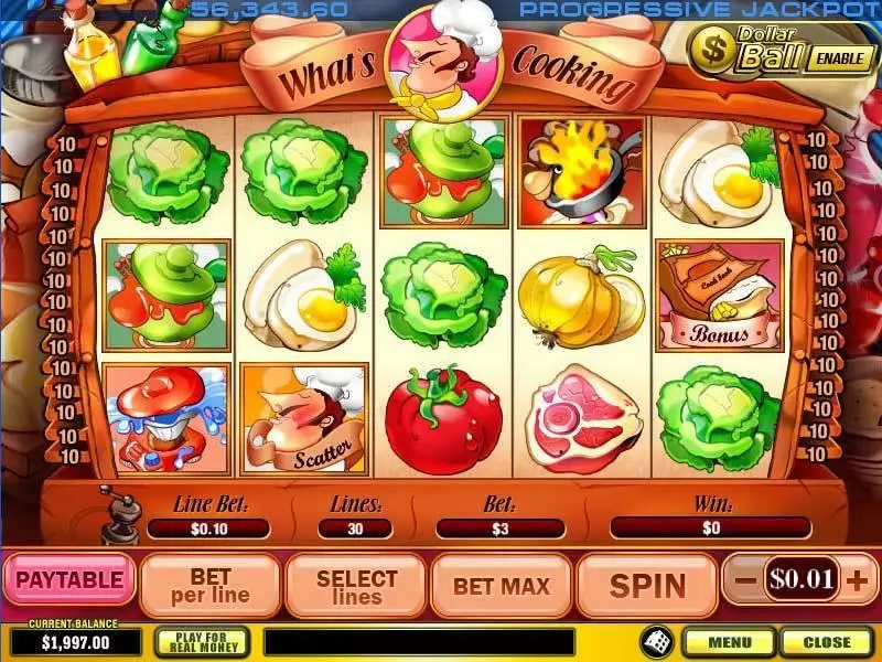 What's Cooking Slots PlayTech Free Spins
