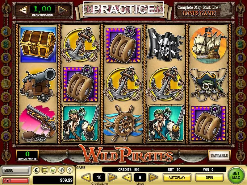 Wild Pirates Slots GTECH Free Spins