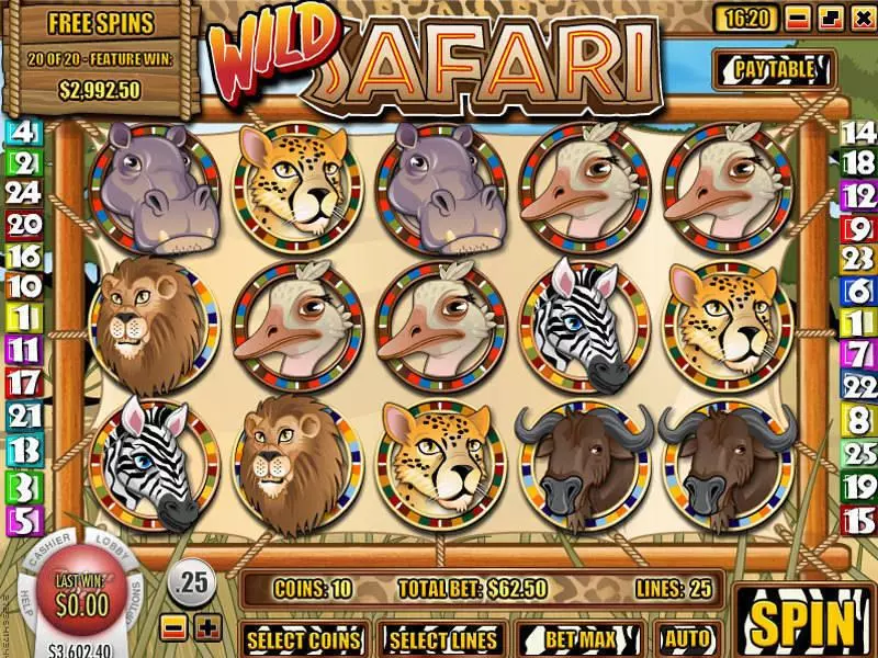Wild Safari Slots Rival Free Spins