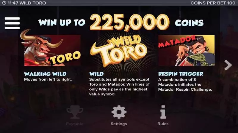 Wild Toro Slots Elk Studios Re-Spin