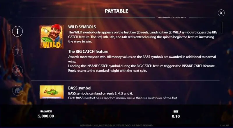 Wild Wild Bass 2 Slots StakeLogic Spin to WinSuper Stake