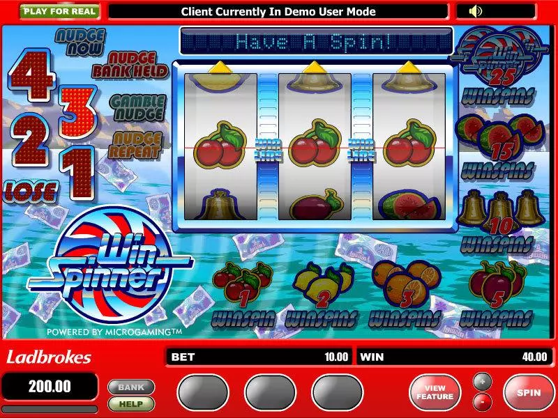 Win Spinner Slots Microgaming Second Screen Game