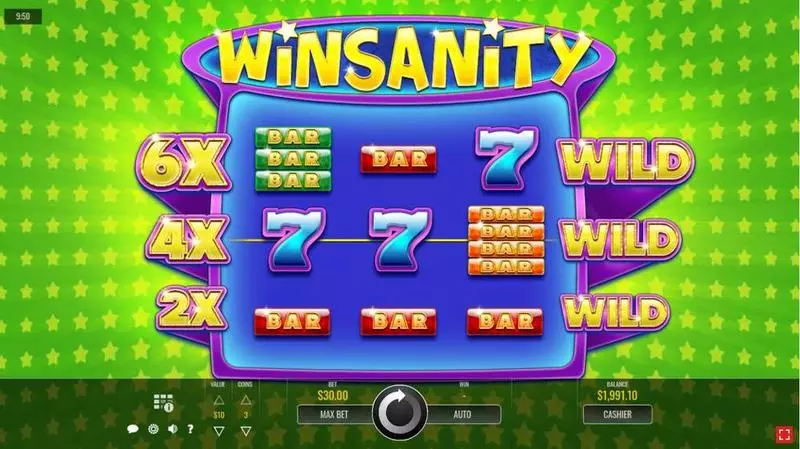 Winsanity Slots Rival Multipliers