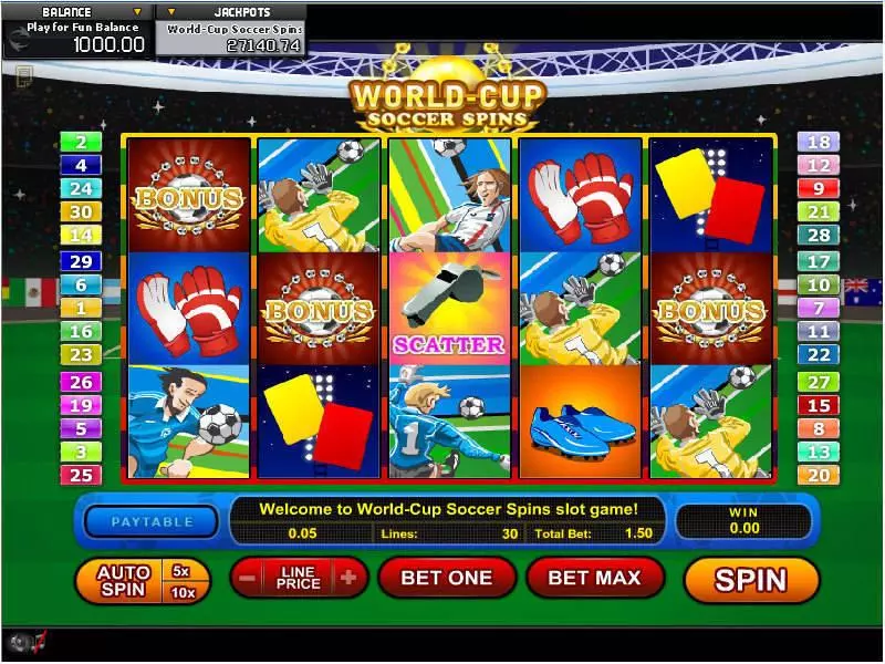 World Cup Soccer Spins Slots GamesOS Free Spins