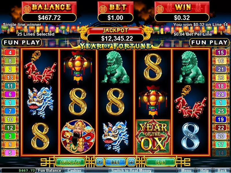 Year of Fortune Slots RTG Free Spins